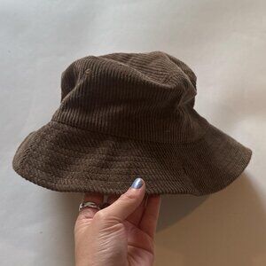 Hong Ba Brown Corduroy Bucket Hat ☆